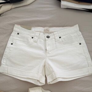 NWT J crew White Jean Shorts stretch size 0